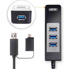 Hub USB ✨Free Ship✨ Hub Chia USB 4 Cổng Chuẩn 3.0 UNITEK Y-3089-Hỗ trợ truyền data đến 5Gbps