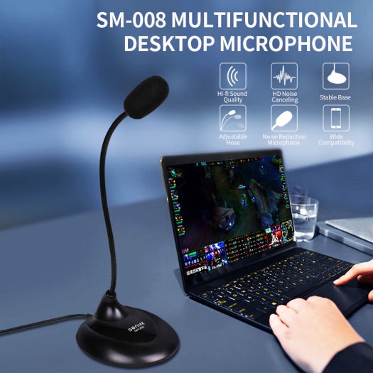 [Mã ELHACE giảm 4% đơn 300K] Micro Máy Tính Senicc SM- 008, Mic, Microphone. Microphone Senicc SM-008P