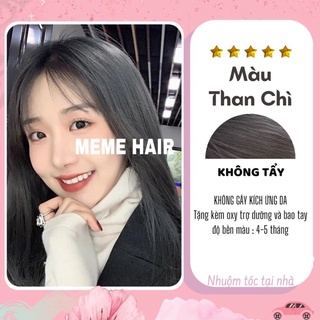 (Không Tẩy) Combo Nhuộm Tóc Than Chì
