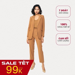 Set vest blazer nữ Felecia MAIIMER dáng suông