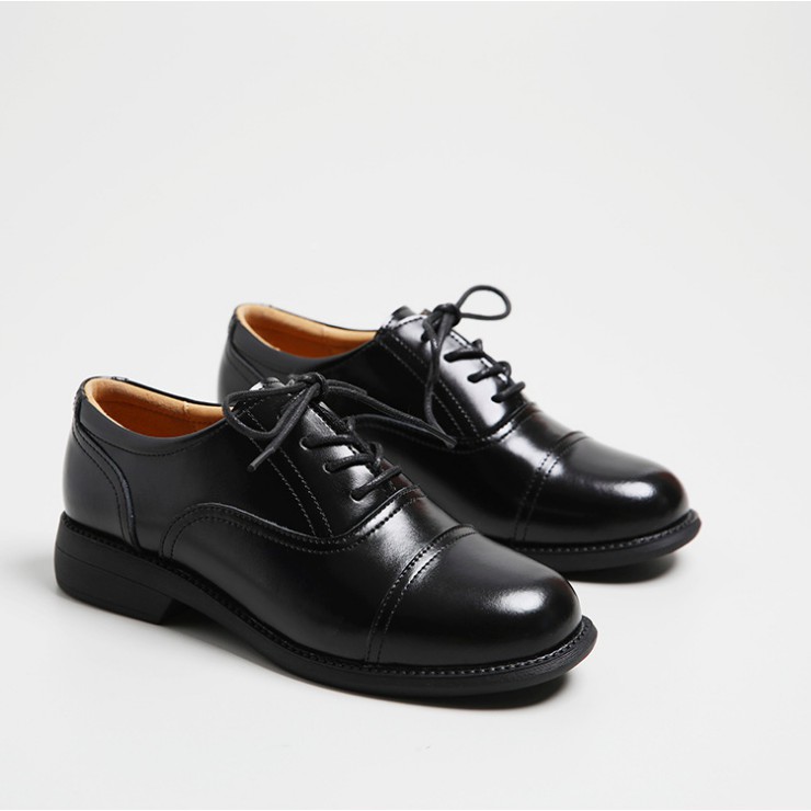 Oxford shoes - Giày da bò nữ phong cách vintage, retro