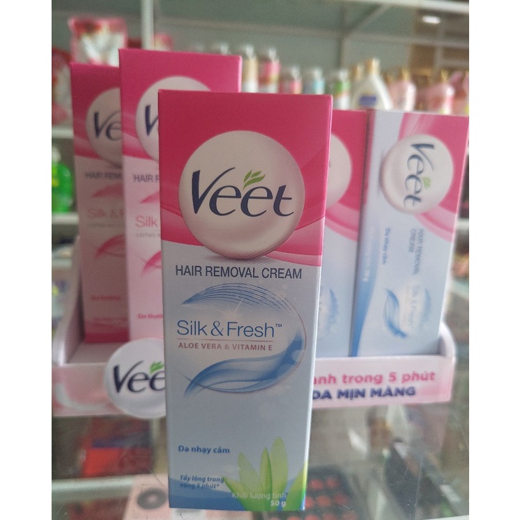 KEM TẨY LÔNG VEET SILK &amp; FRESH 50g