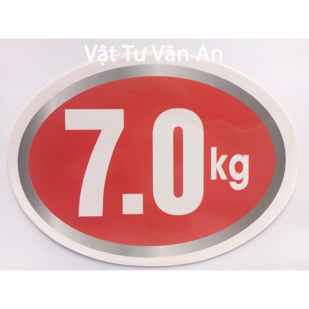 Tem decal dán số kg số cân máy giặt