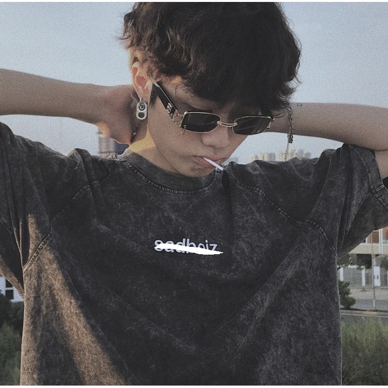 Áo thun wash Sadboiz nam nữ áo thun kun shop washed sad boiz unisex Full tag