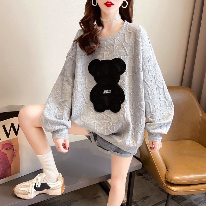 COZOK Áo len nữ dài tay cổ tròn thời trang Hàn