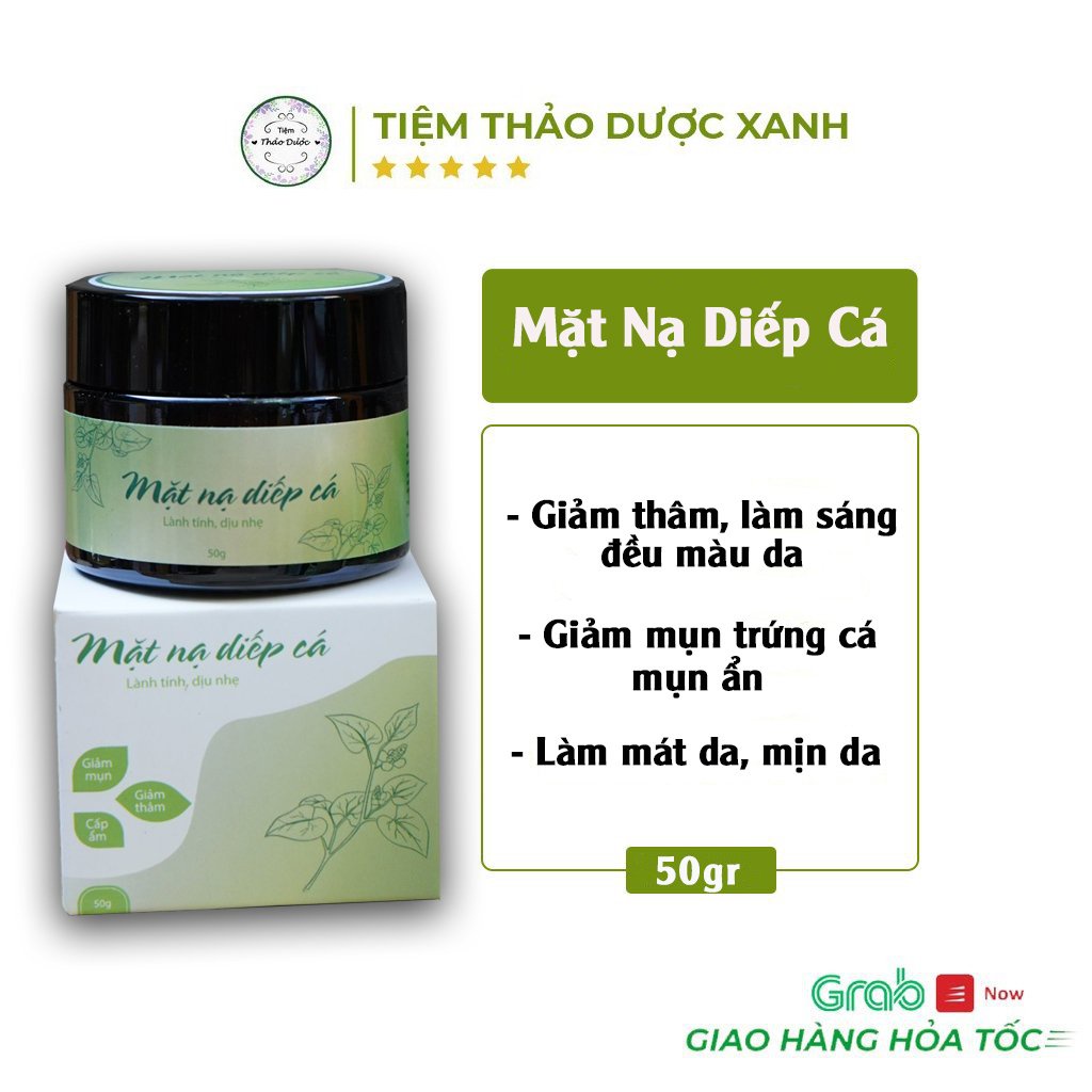 Mặt Nạ Dưỡng Da Diếp Cá- Mặt Nạ Diếp Cá Giảm Mụn, Thải Độc, Giảm Sưng 50gr