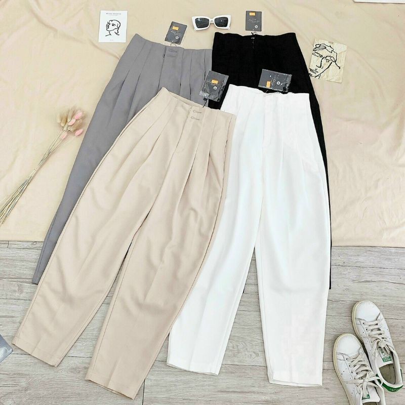 Lenkapas - Quần tây baggy không đai 5 màu như hình