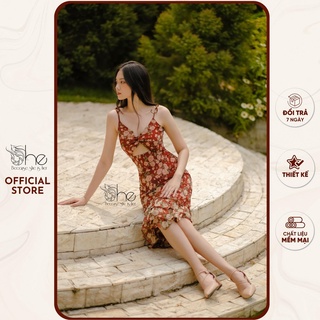 Đầm 2 dây dự tiệc sexy She, Đầm dự tiệc khoét eo đuôi cá dài sang trọng SDX150