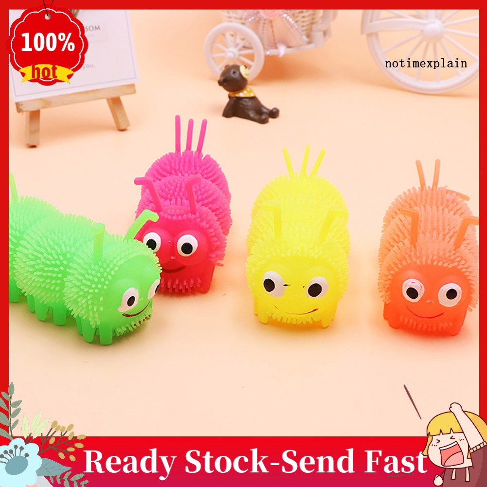 Đồ Chơi Squishy Hình Sâu Bướm Có Đèn Led