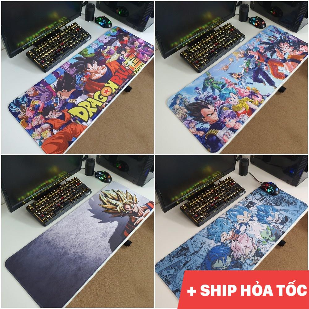 Pad chuột Dragonball Onepiece siêu chất lót chuột trải bàn kích thước lớn Gogeta-SonGoku-Broly-Jiren-Vegeta-SuperSaiyan