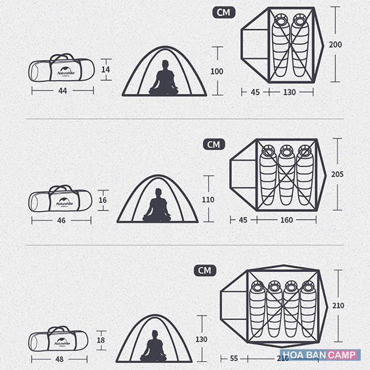 Review lều cắm trại 2 người NatureHike NH15Z003-P ở Hà Nội và tp HCM