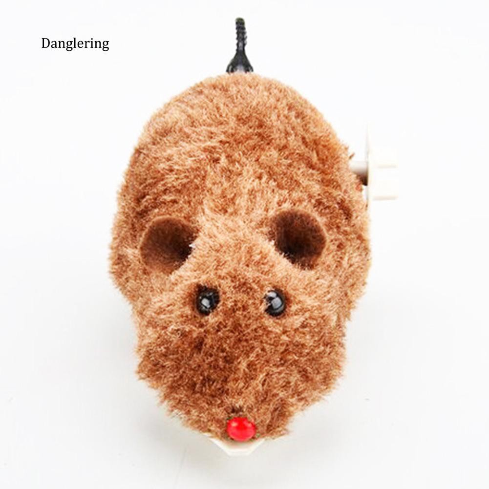 Con chuột bông chạy dây cót ngộ nghĩnh đồ chơi cho thú cưng - Lida Pet Shop