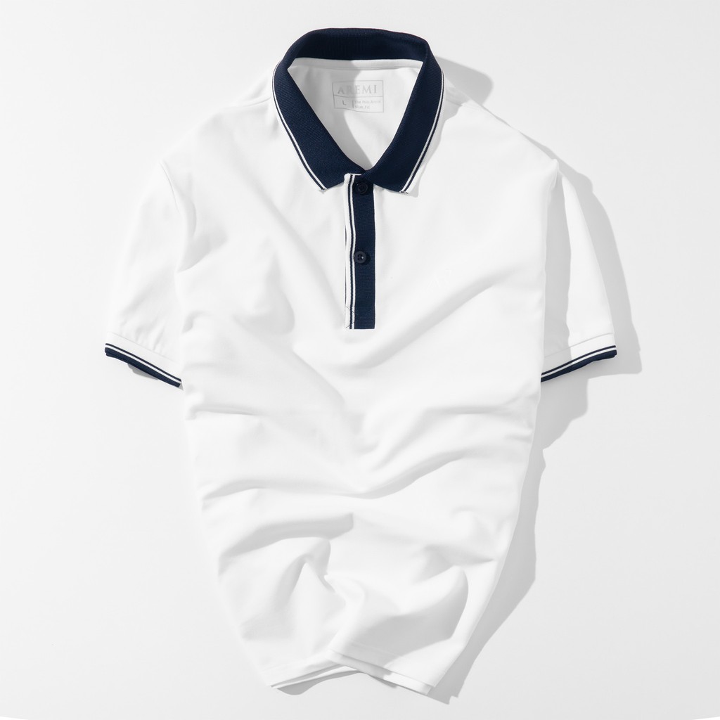 áo thun polo nam trắng cổ trụ cao cấp, thiết kế tối giản nhưng vô cùng tinh tế và sang trọng AREMI 2021 | BigBuy360 - bigbuy360.vn