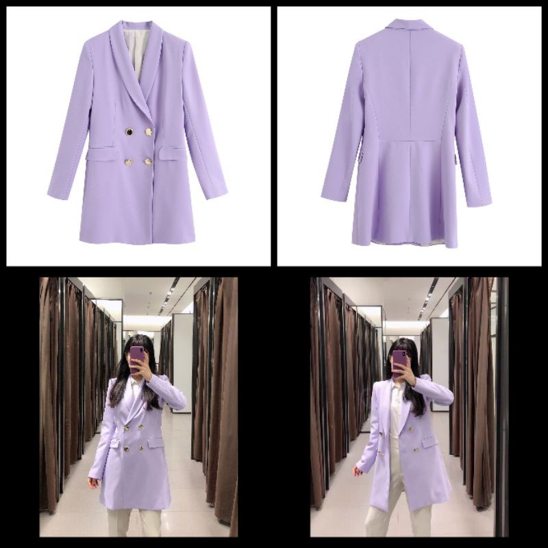 [CÓ SẴN] ÁO VEST TÍM DÁNG DÀI URBAN TUỒN