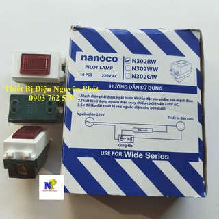 Hạt đèn báo đỏ & hạt cầu chì 10a cho dòng panasonic wide