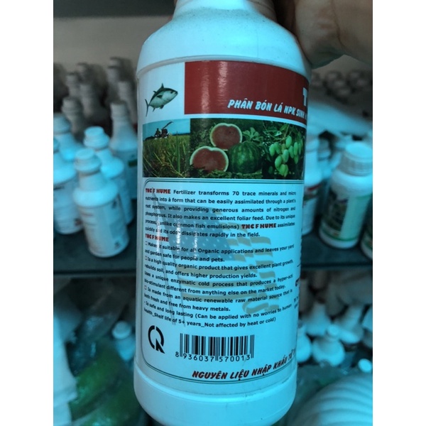 [SIEURE] Phân Đạm cá TNC Fish 6-2-2 bón lá cho hoa lan, cây cảnh chai 500ml hàng đẹp, phân phối chuyên nghiệp.