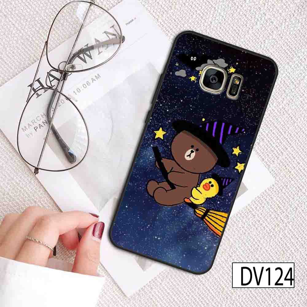ỐP lưng điện thoại cho SAMSSUNG S6 - S6 EDGE - S7 - S7EDGE - S8 - S8 PLUS chất liệu UV  in hình GẤU CUTE