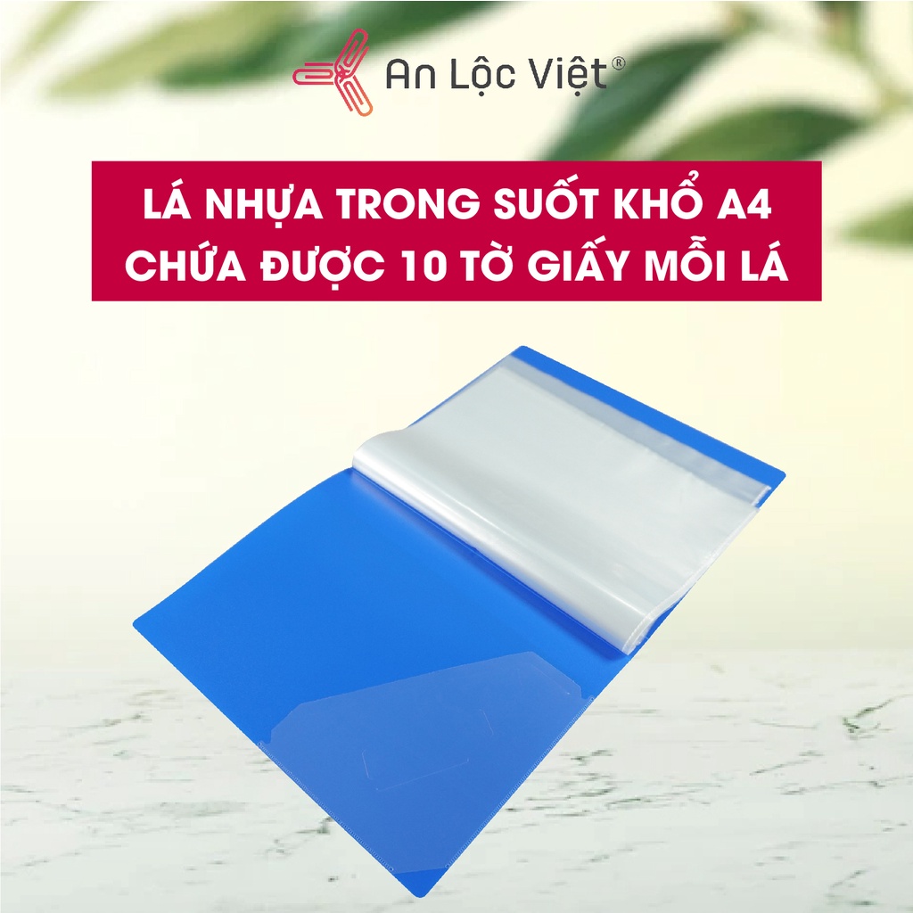 Bìa nhựa nhiều lá khổ A4 ngũ sắc nhựa tốt độ dẻo cao (10 lá  / 20 lá  / 40 lá  / 60 lá  / 80 lá  / 100 lá)