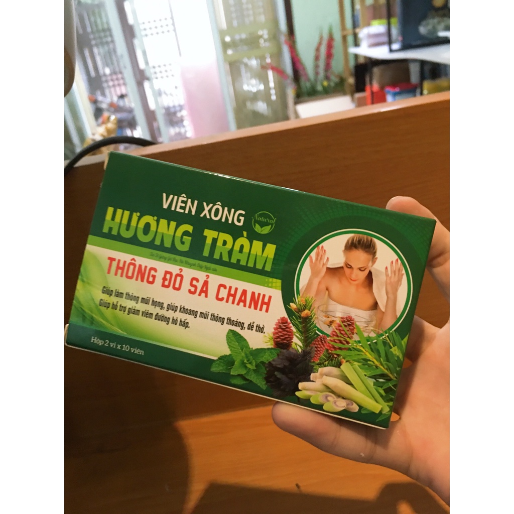 Viên Xông Mũi Họng, Viên Xông Bạc Hà, MÙI NGẪU NHIÊN, Tinh Dầu Thảo Dược, Hương Tràm Hộp 20 Viên, Nhỏ Gọn, Tiện Lợi