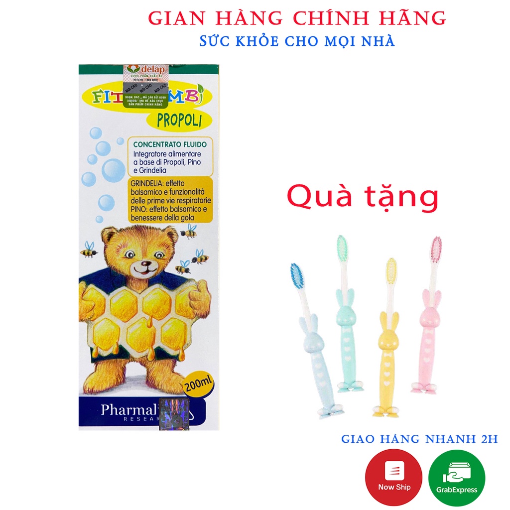 Fitobimbi Propoli - Hỗ Trợ Làm Dịu Họng,Tăng Cường Sức Khỏe Đường Hô Hấp,Giảm đau họng,ho(Chai 200ml)