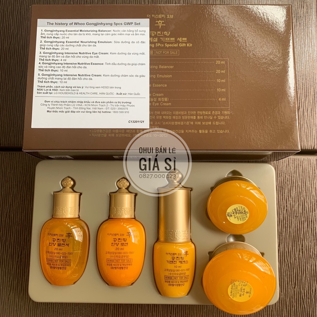 Bộ dưỡng chống lão hóa whoo vàng 5 món