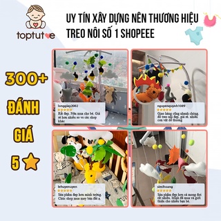 Treo nôi cũi xe đẩy cho bé Toptutoe xoay phát nhạc kích thích thị giác trẻ sơ sinh, trẻ nhỏ, bé trai bé gái
