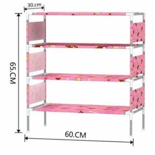 Kệ giầy 4 tầng hoa inox