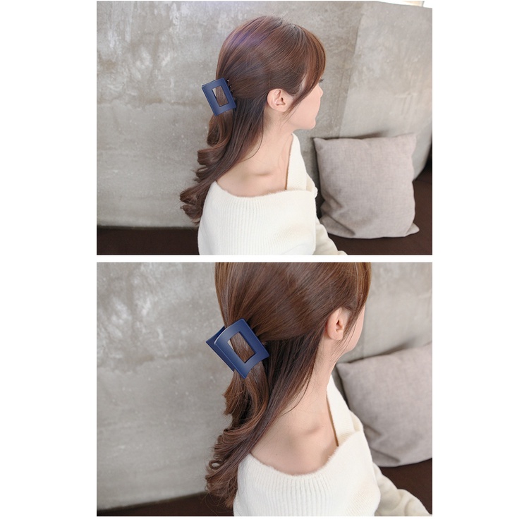 Kẹp tóc nhựa acrylic hình vuông thời trang Hàn Quốc cổ điển