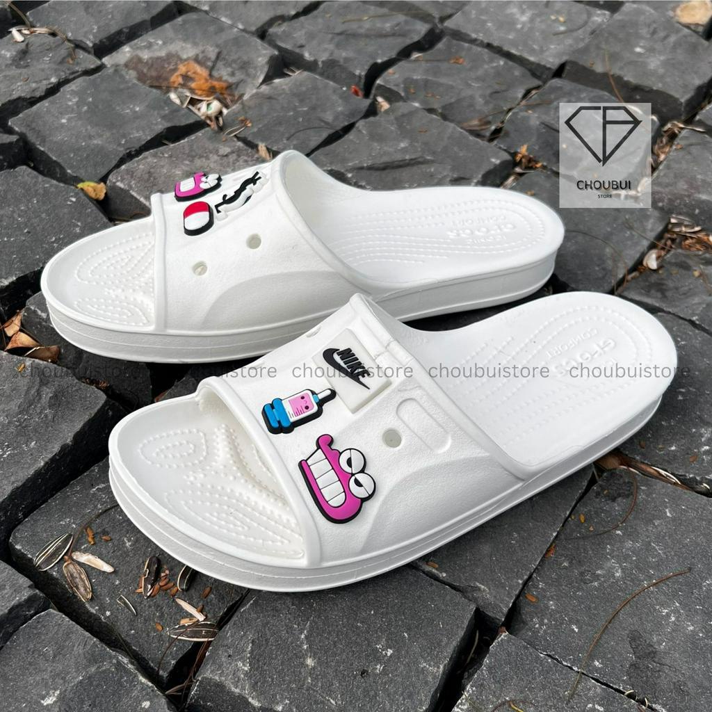 Dép Lê Crocs VN, Dép Cross chính hãng lỗi nhẹ đã decor lại đẹp mới tặng kèm Sticker - Chou Bùi Store