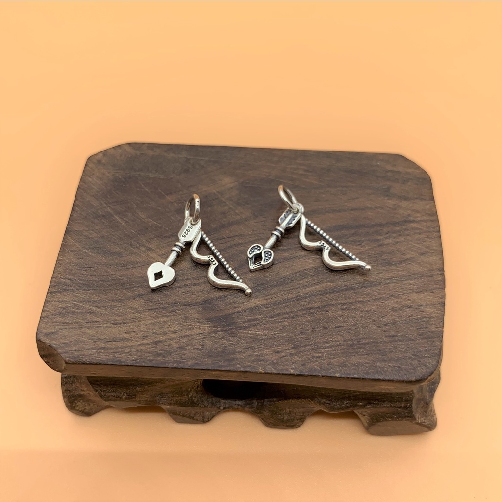 Charm móc treo cung tên và mũi tên bạc thái - Charm bạc 925 - Mã CA490 CB745