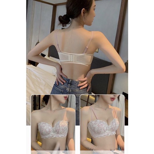 Áo Ngực Ren 2 Dây Trong 1, Áo Lót Nữ Kiểu Mới Ren Đẹp Tinh Tế 0779