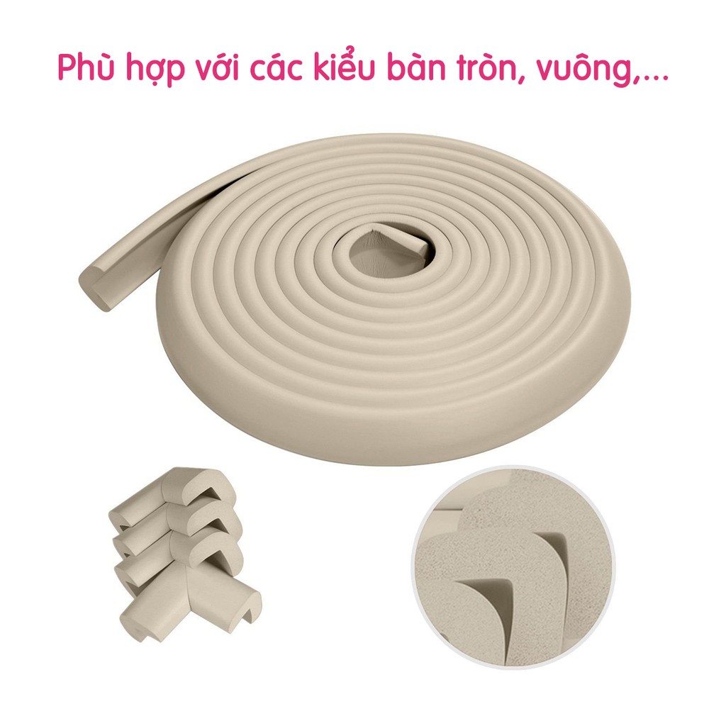 Bộ bọc cạnh góc bàn cao cấp Mombella dài 5m