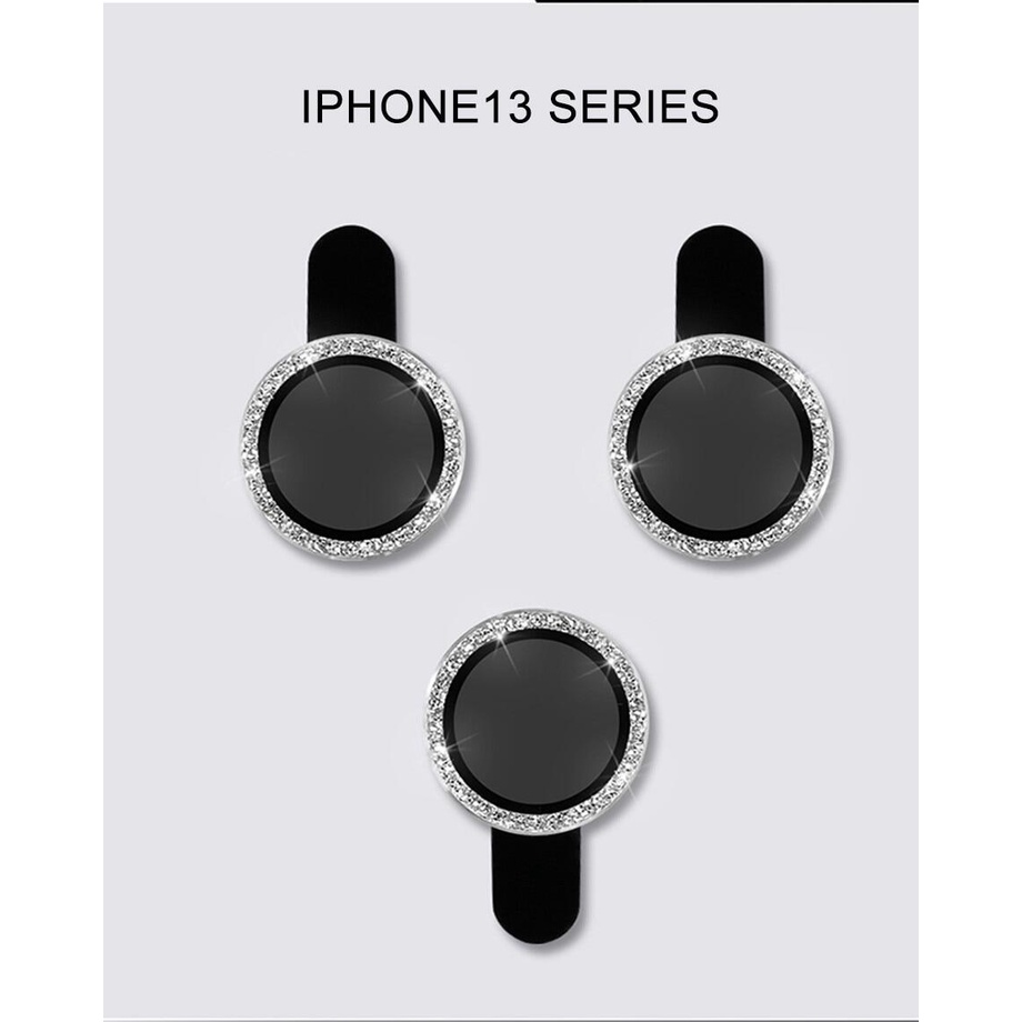 Khung Bảo Vệ Ống Kính Máy Ảnh Đính Kim Cương Lấp Lánh Cho iPhone 14 13 12 11 Pro Max 13 Pro Max