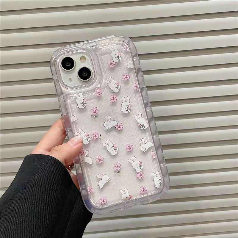Ốp Điện Thoại Hình Thỏ Dễ Thương Cho iPhone 12 13 11 Pro Max X Xs Max Xr