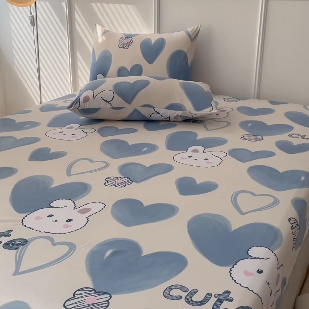 Bộ ga gối cotton 3D Mịn Decor, bộ ga giường vỏ gối mềm mại thoáng mát bo chun MIỄN PHÍ | BigBuy360 - bigbuy360.vn