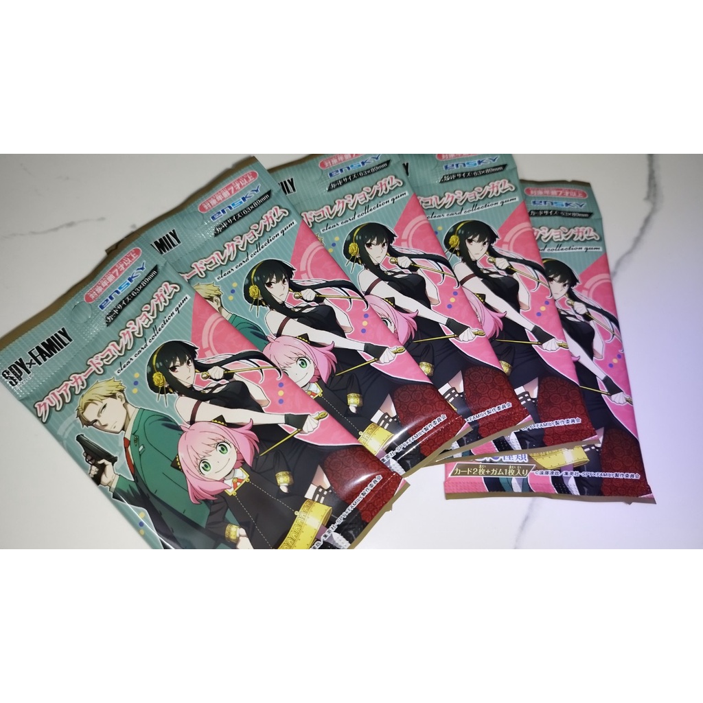 Card nhân phẩm SPY X FAMILY Clear Card Collection Gum ensky gói thẻ random ngẫu nhiên Anya Forger