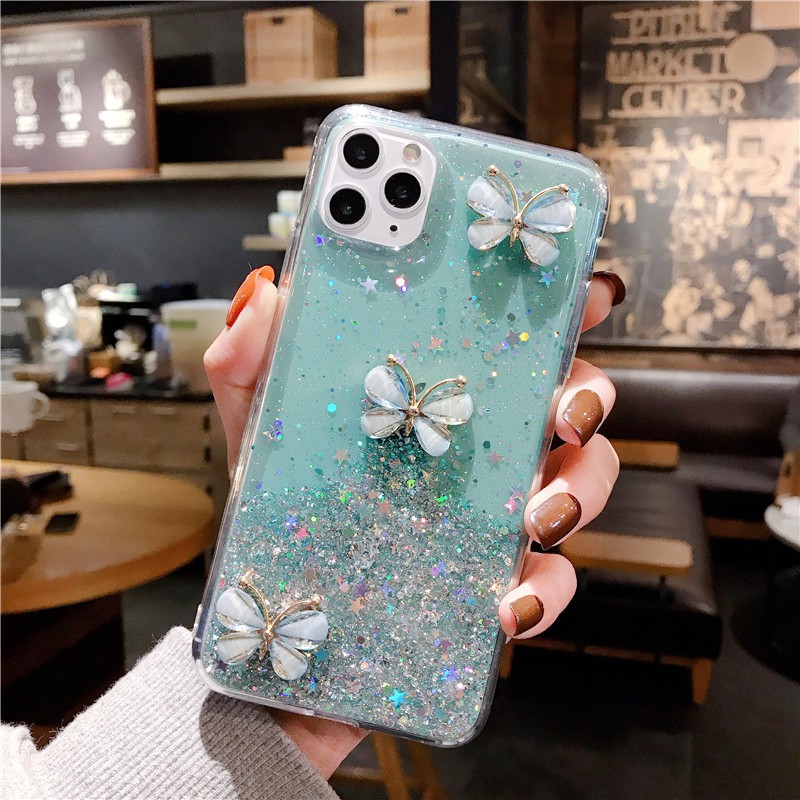 Ốp Điện Thoại Silicon Mềm Trong Suốt Chống Sốc Hình Bướm 3d Lấp Lánh Cho Iphone Se 2020 11 Pro Max 12 Mini Xs Xr 6 6s 7 8 Plus Xs 7 + 8 + | BigBuy360 - bigbuy360.vn
