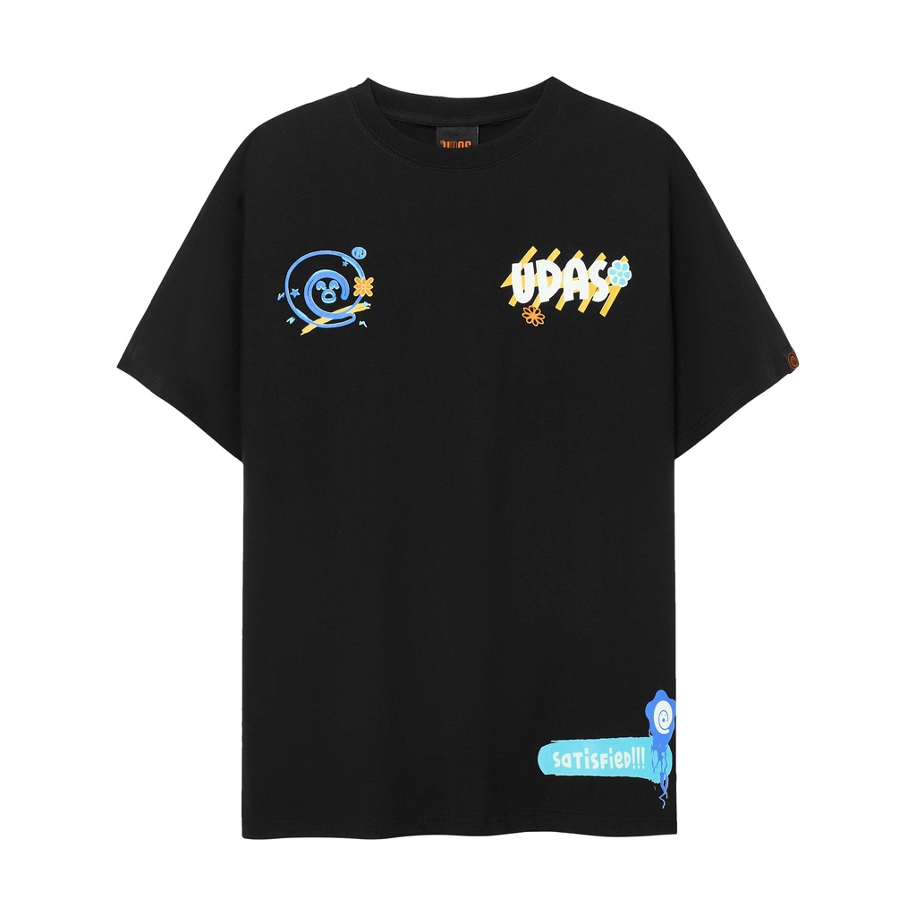 Áo thun LocalBrand UDAS phông unisex BLOSSOM - Đen