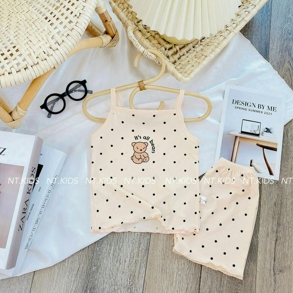 Bộ 2 dây tăm lạnh chấm bi cho bé gái.