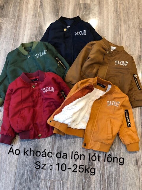 Khoac bomber lót lông cừu