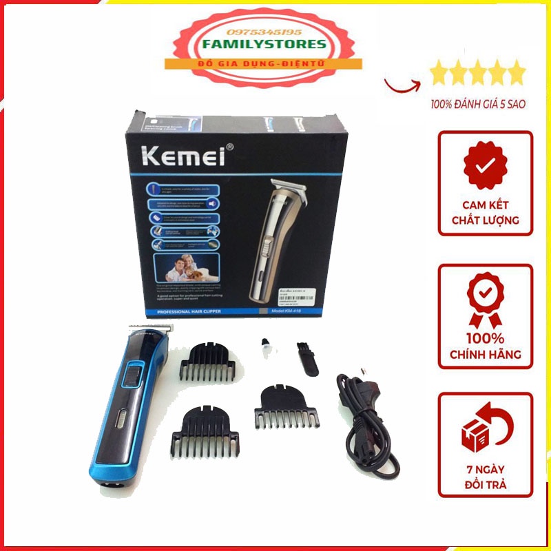 Tông đơ điện,tông đơ cắt tóc gia đình cao cấp Kemei 418,máy cắt tóc đa năng