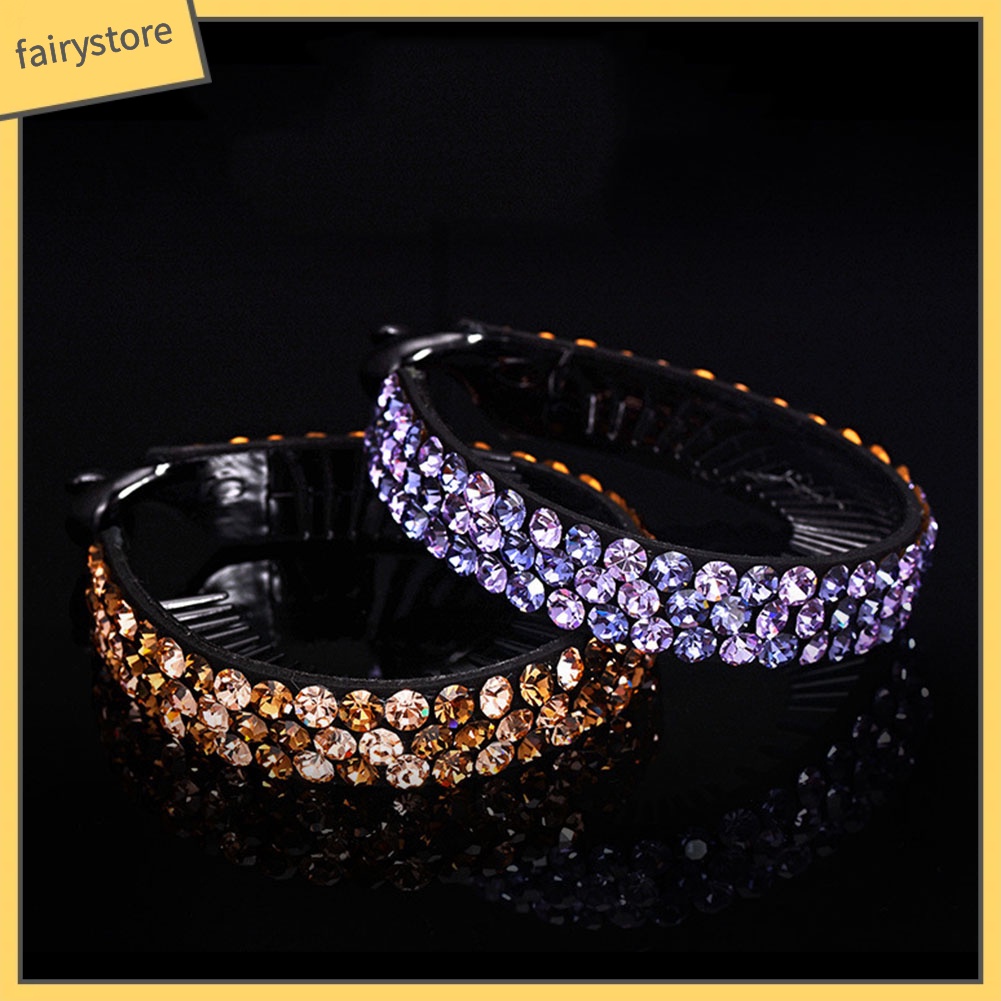 Kẹp tóc hợp kim đính đá xinh xắn cho nữ