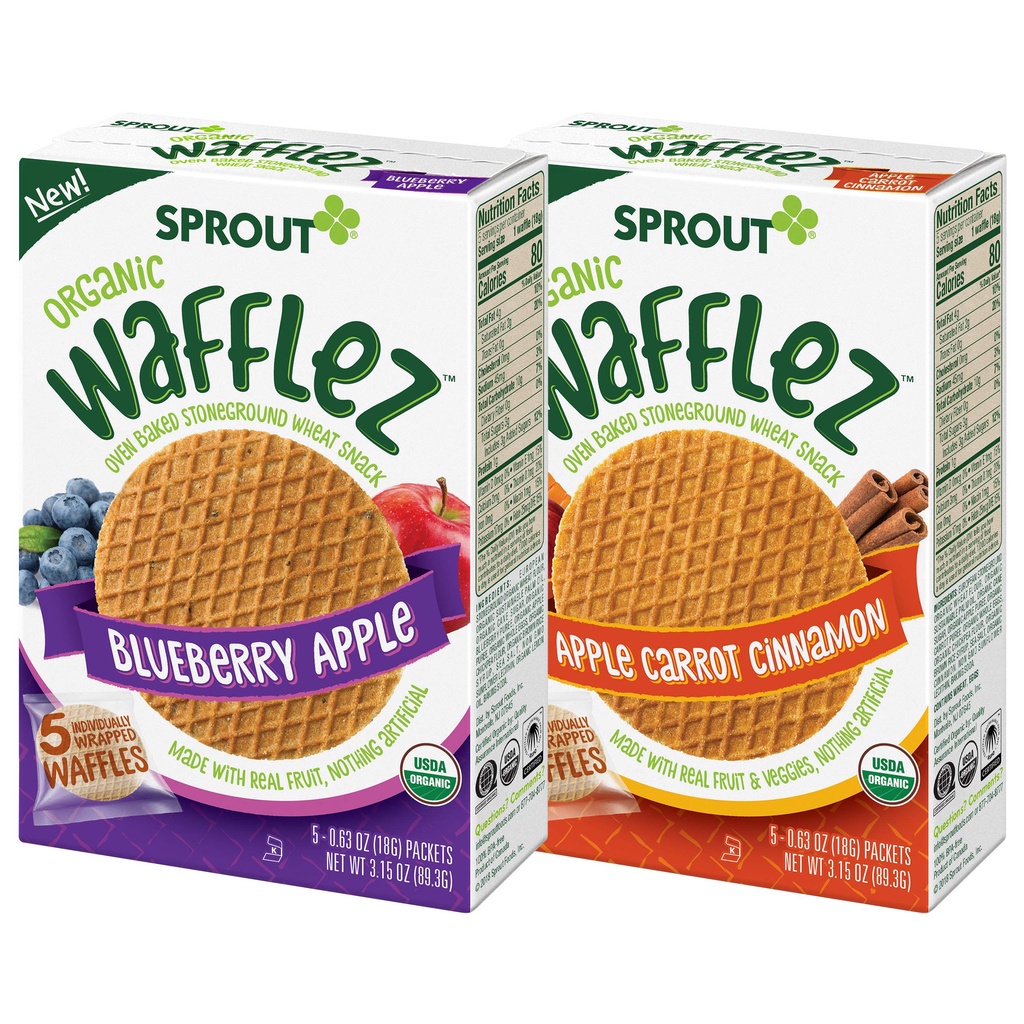 Bánh Wafflez hữu cơ Sprout Organics cho bé