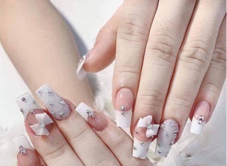 Nơ Bột 3D Gắn móng nail Set 2 cái