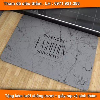 Thảm đá chùi chân siêu thấm nhật bản đa năng - thảm chùi chân (tặng kèm lưới lót)