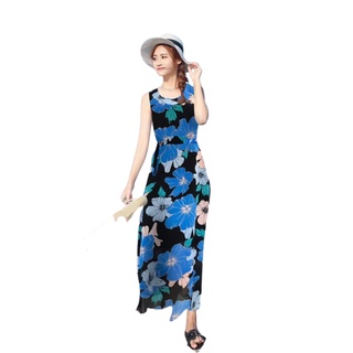 Đầm váy nữ maxi hoa duyên dáng - mh035