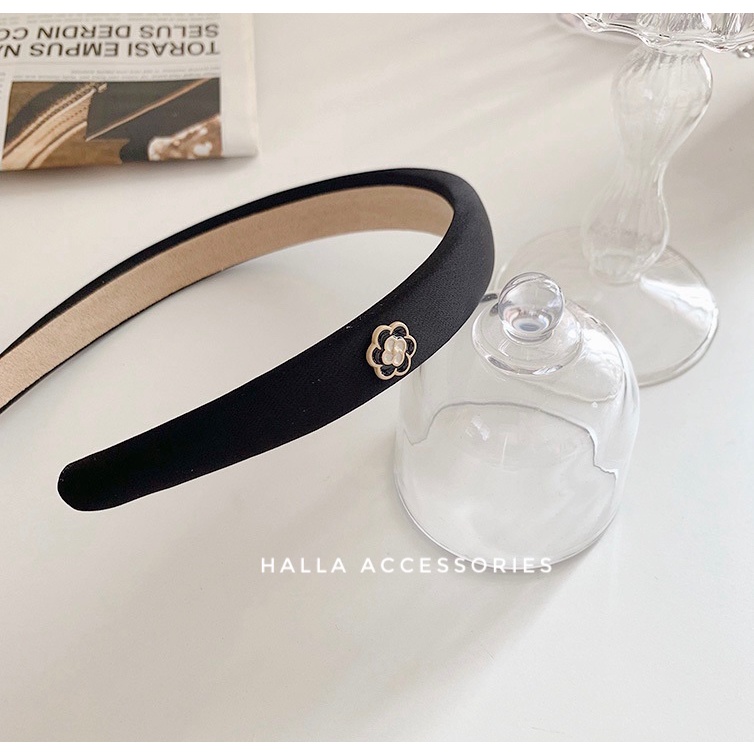 Băng đô vintage đính hoa sang chảnh, Bờm tóc phong cách Hàn Quốc HALLA