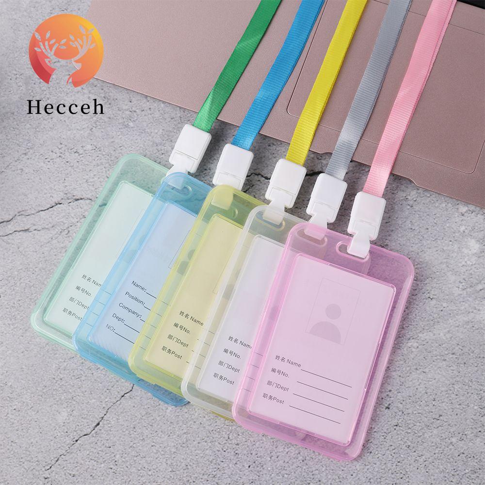 Túi đựng thẻ ID học sinh danh thiếp xe bus tín dụng bằng nhựa nhiều màu trong suốt 2 mặt tiện dụng