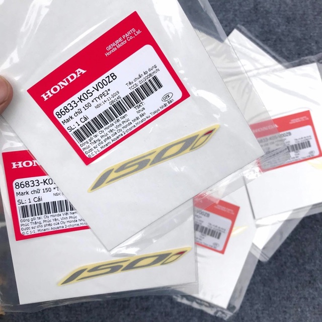 1 Đôi Tem Chữ 150i SH 2020 - 2022
