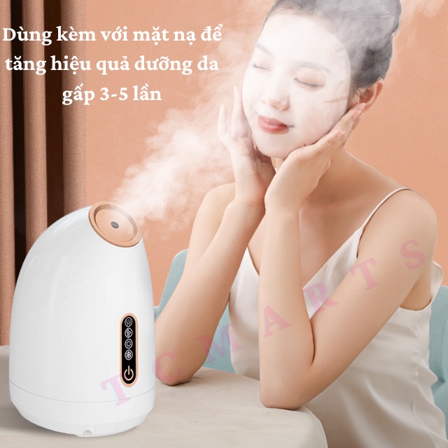 Máy Xông Hơi Da Mặt Nano Mini Phun Kép Nóng Lạnh Làm Sạch Sâu Dưỡng Ẩm Se Khít Lỗ Chân Lông SPA Tại Nhà  - TCMarts